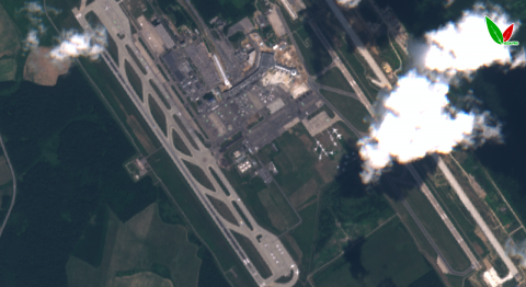 Аэропорт Домодедово 9 июля 2019 г. по данным Sentinel-2A. Естественный синтез