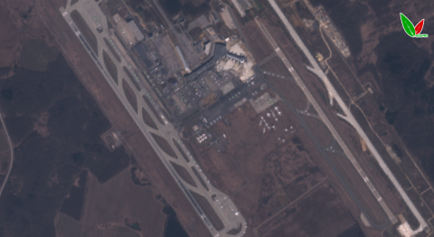 Аэропорт Домодедово 9 апреля 2020 г. по данным Sentinel-2B. Естественный синтез